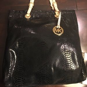 Michael Kors Black Python Handbag